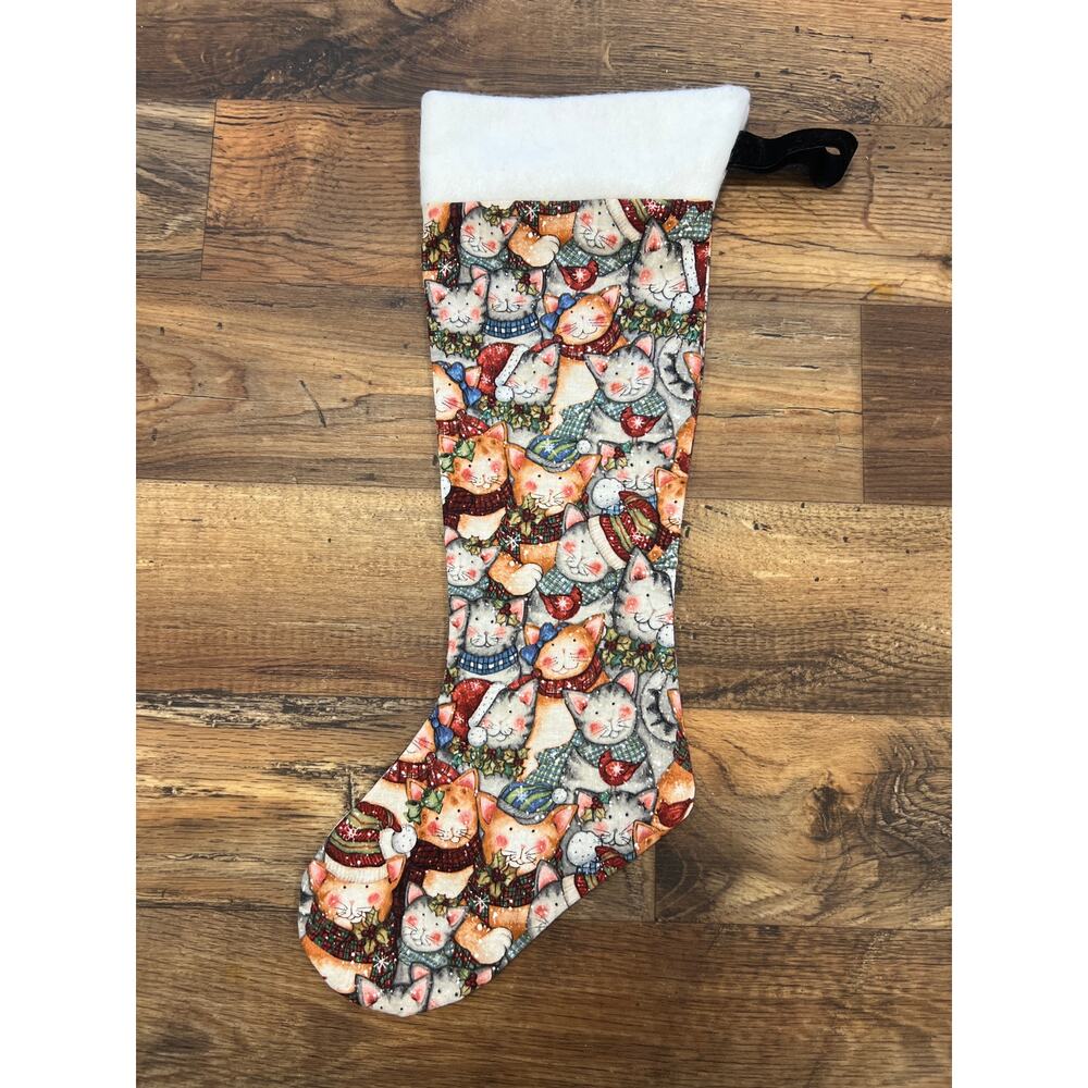 Christmas Cats Handmade Christmas Stocking for You or Pet